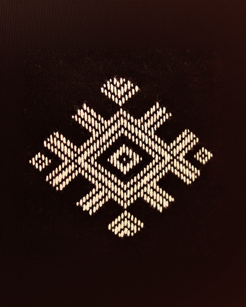 Black Tribal Woven Cushion